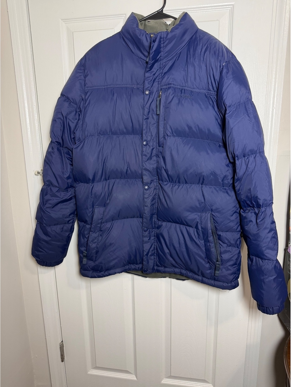 L.L Bean goose down navy blue puffer jacket